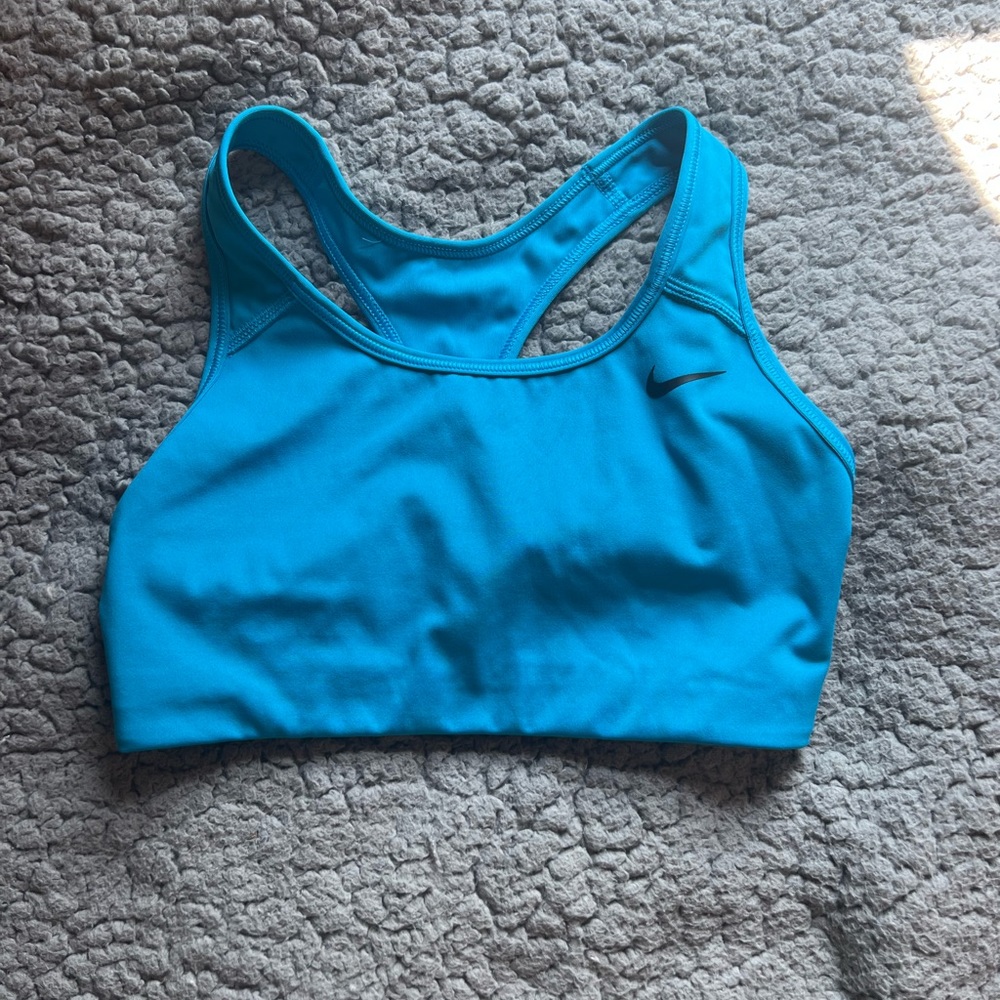 Blue nike sports bra